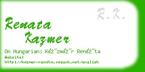 renata kazmer business card